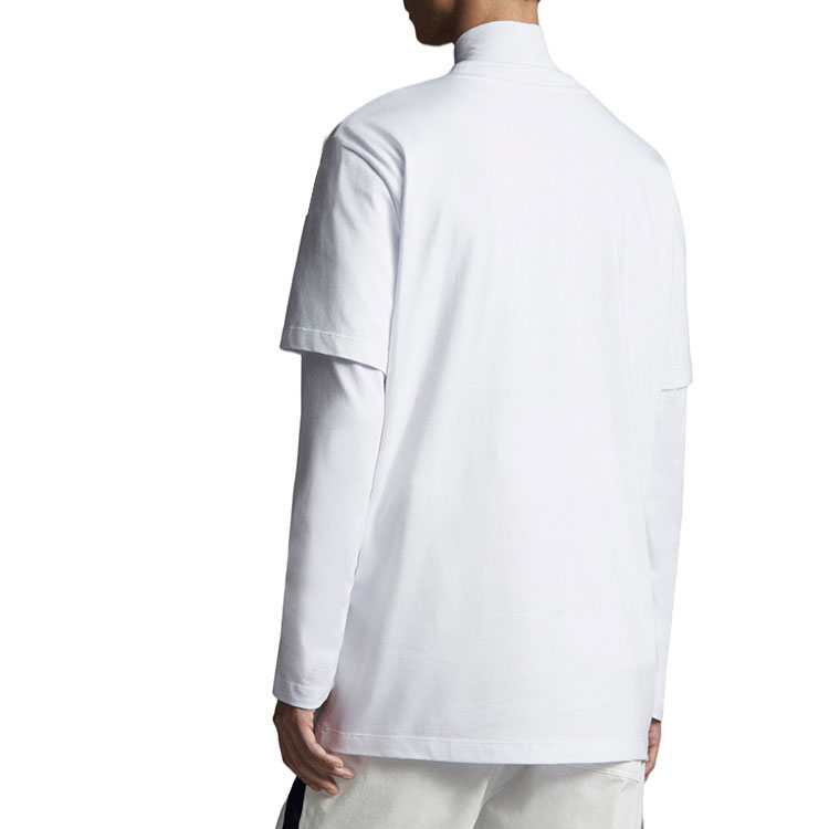 Shop Moncler SS22 Striped Crewneck Pullover Short Sleeve T-Shirt Men’s White H10918C000078390T001