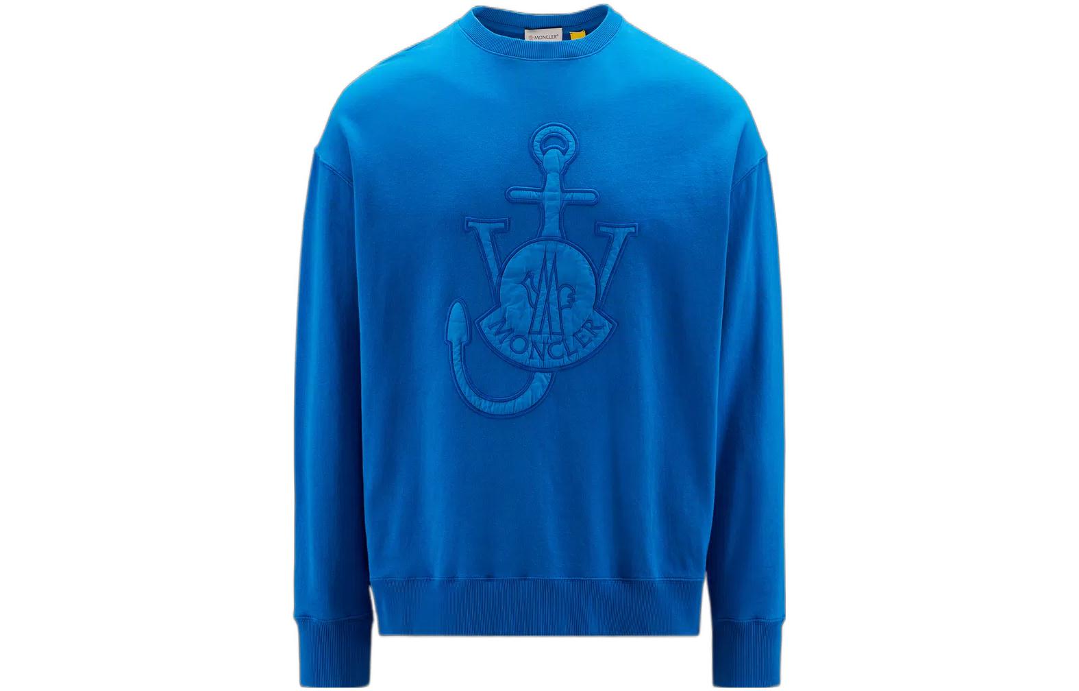 Moncler SS22 Unisex Logo Print Crewneck Long Sleeve Casual T-Shirt. H209E8G00008M1997740