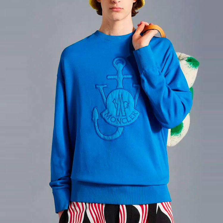 Purchase Moncler SS22 男女同款 logo 印花圓領長袖休閒T恤 H209E8G00008M1997740