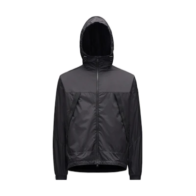 Moncler SS22 Valéry Solid Zip Rain Jacket Black H10911A0015968352999