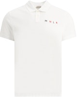 Moncler SS22 White Polo Shirt with Solid Logo Letter Print Design. 8A0002484673001 Moncler SS22 White Polo Shirt with Solid Logo Letter Print Design. 8A0002484673001