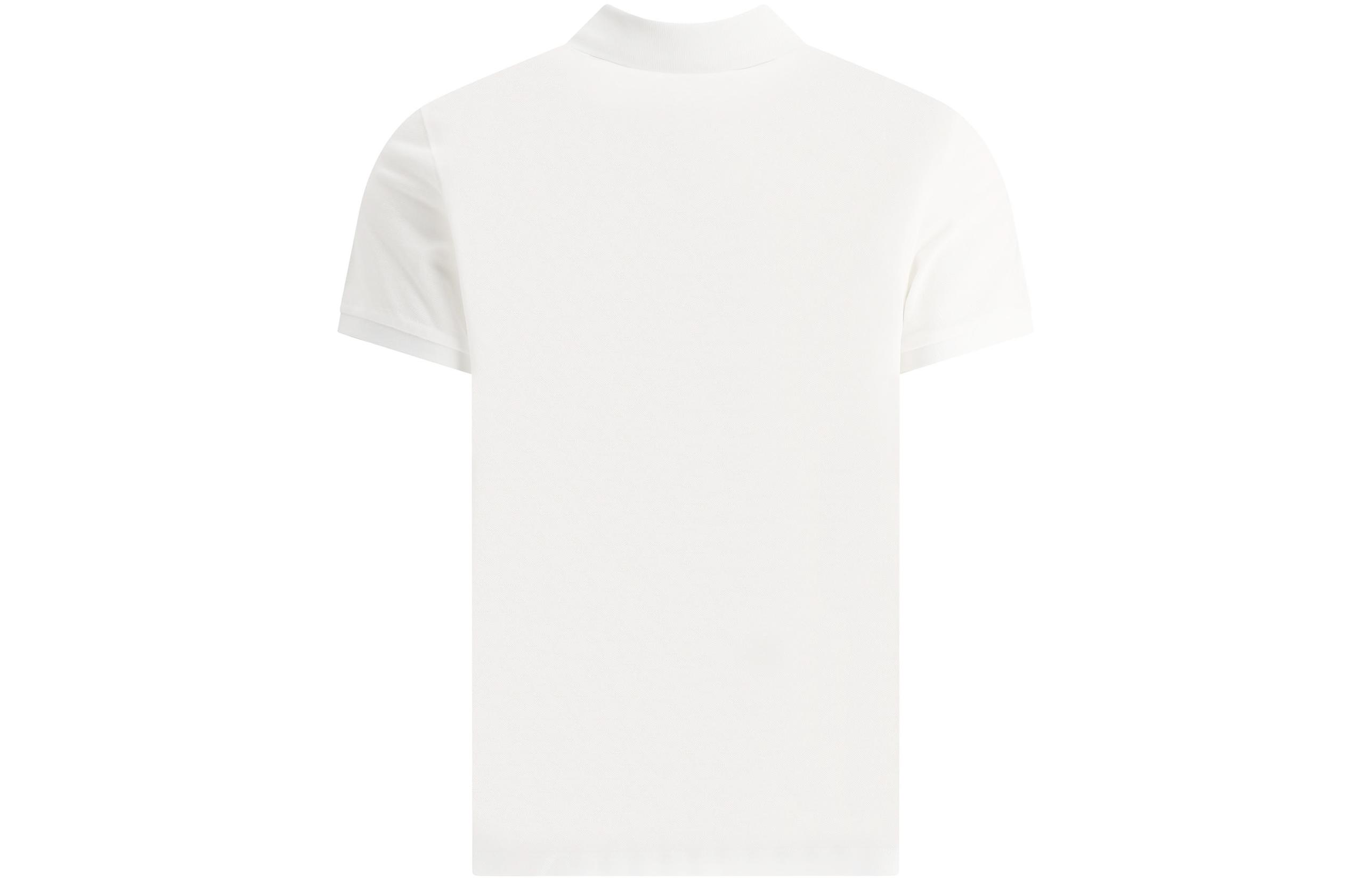 Lookbook Moncler SS22 Polo Blanco con Diseño de Logo y Letra Estampada. 8A0002484673001