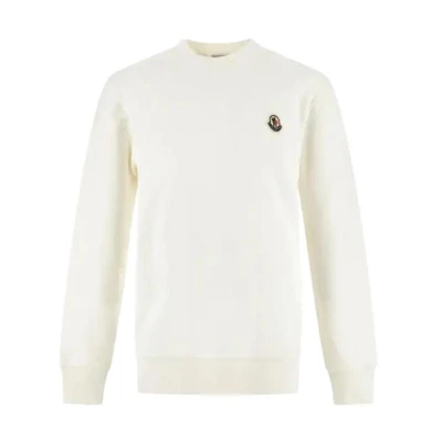 Moncler SS22 White Crewneck Long Sleeve Pullover Sweater 8G00051809KR034