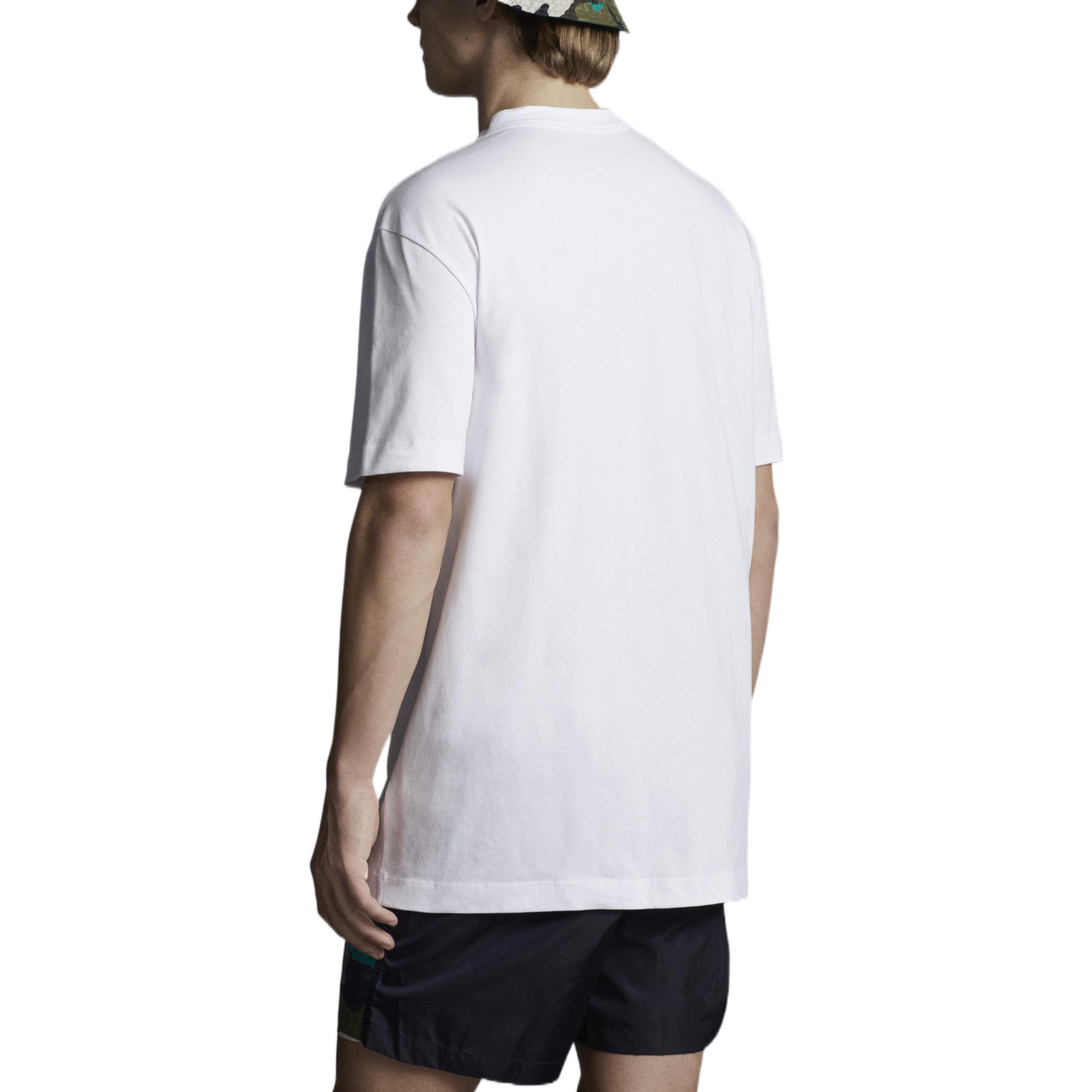 Moncler SS22 White Crewneck T-Shirt with Solid Color Logo Print H10918C000428390T001 圖 4