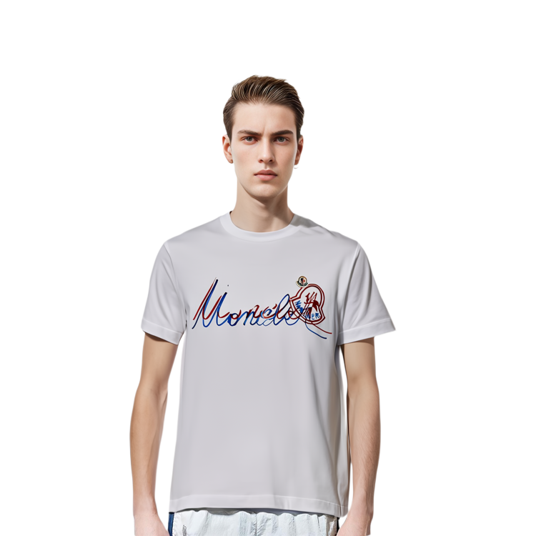 Moncler SS22 White Crewneck T-Shirt with Solid Color Logo Print H10918C000428390T001 圖 7