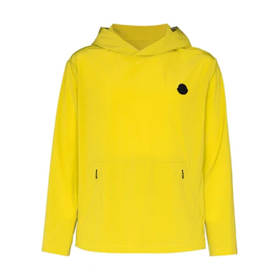 Moncler SS22 Yellow Logo Patch Hoodie Long Sleeve G10911B732005379114B