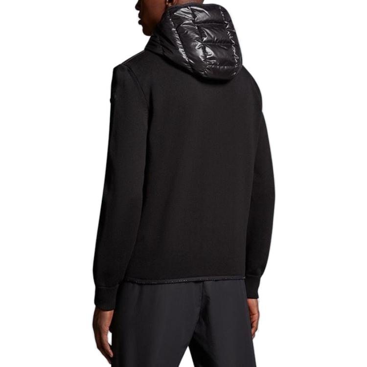 Moncler SS23  Black Cotton Hoodie Jacket Long-Sleeve Padded Coat. I20919B00004M1113999 圖 4