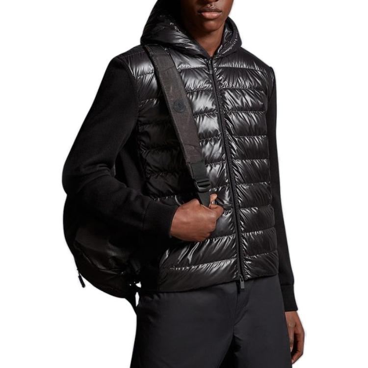 Moncler SS23  Black Cotton Hoodie Jacket Long-Sleeve Padded Coat. I20919B00004M1113999 圖 5