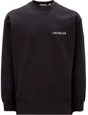 モンクレール SS23 ブラック クルーネック レタープリント スウェットシャツ H209K8G00001M2719999 Order モンクレール SS23 ブラック クルーネック レタープリント スウェットシャツ H209K8G00001M2719999