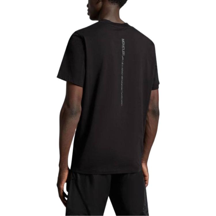 Moncler SS23  Black Crewneck T-Shirt with Embossed Logo. I10918C00007829H8999 圖 4