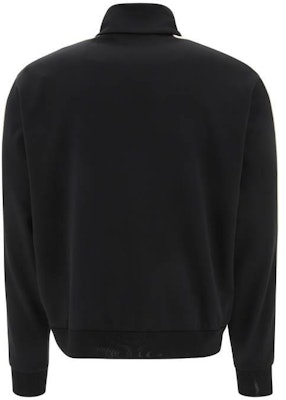 モンクレール SS23 ブラック ニットセーター ジップ襟 スリーブストライプ付き 8G00050899PZ999 Lookbook モンクレール SS23 ブラック ニットセーター ジップ襟 スリーブストライプ付き 8G00050899PZ999