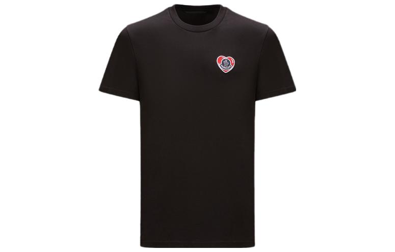 Moncler SS23  Black Logo Crewneck Short Sleeve T-Shirt. I20918C000418390T999