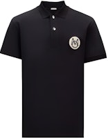 Moncler SS23 Black Logo Embroidered Patch Short Sleeve Polo Shirt. I10918A00002899UR999 Moncler SS23 Black Logo Embroidered Patch Short Sleeve Polo Shirt. I10918A00002899UR999