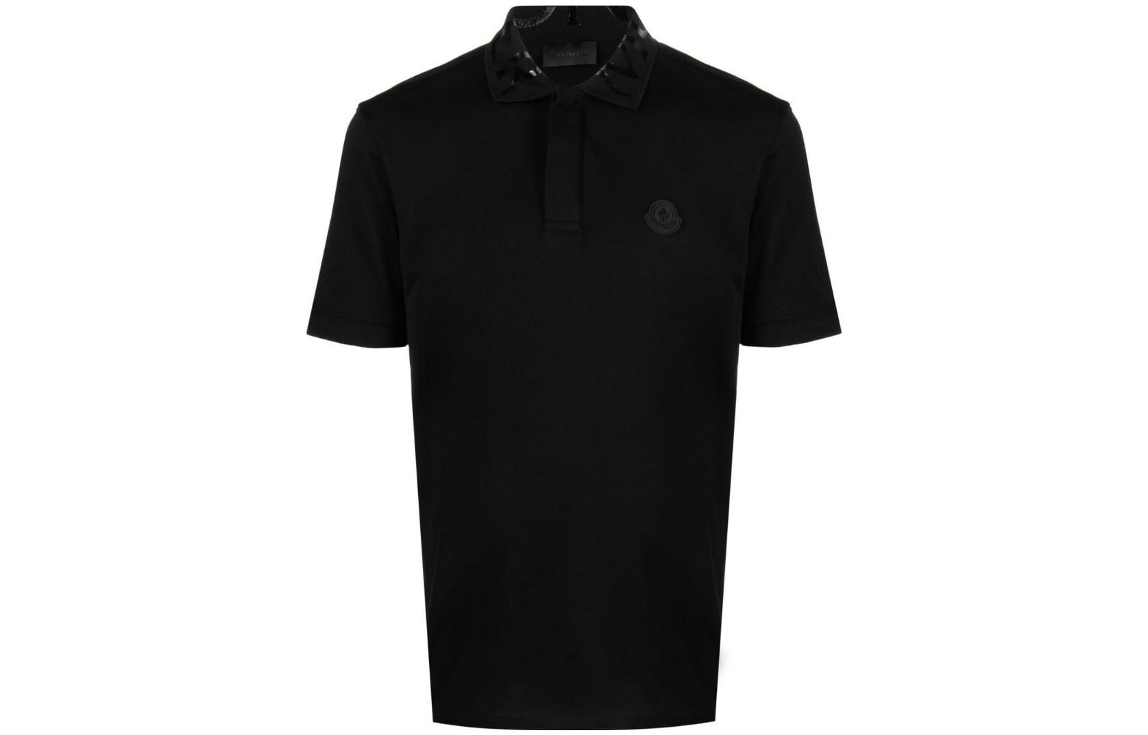 Order Moncler SS23 黑色Logo印花直筒下擺短袖POLO衫. I10918A0000484673999