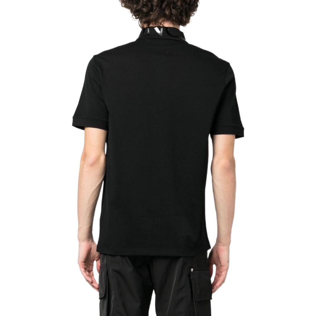Shop Moncler SS23 黑色Logo印花直筒下擺短袖POLO衫. I10918A0000484673999