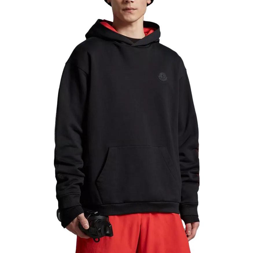 Moncler SS23  Black Solid Color Casual Hoodie Long Sleeve. I10918G00011899WD999 圖 5