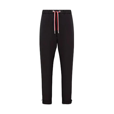 Moncler SS23 Black Solid Color Elastic Waist Casual Pants. I10912A0000357448999