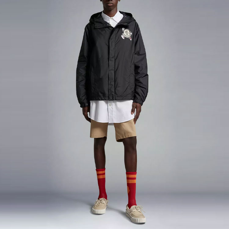 Moncler SS23  Black Solid Logo Patch Long-Sleeve Hooded Jacket. I10911A0003653A5E999 圖 3