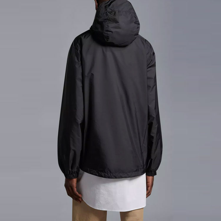 Moncler SS23  Black Solid Logo Patch Long-Sleeve Hooded Jacket. I10911A0003653A5E999 圖 5