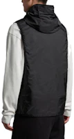 Shop Moncler SS23 黑色實心標誌補丁拉鍊連帽背心. I10911A0010768352999