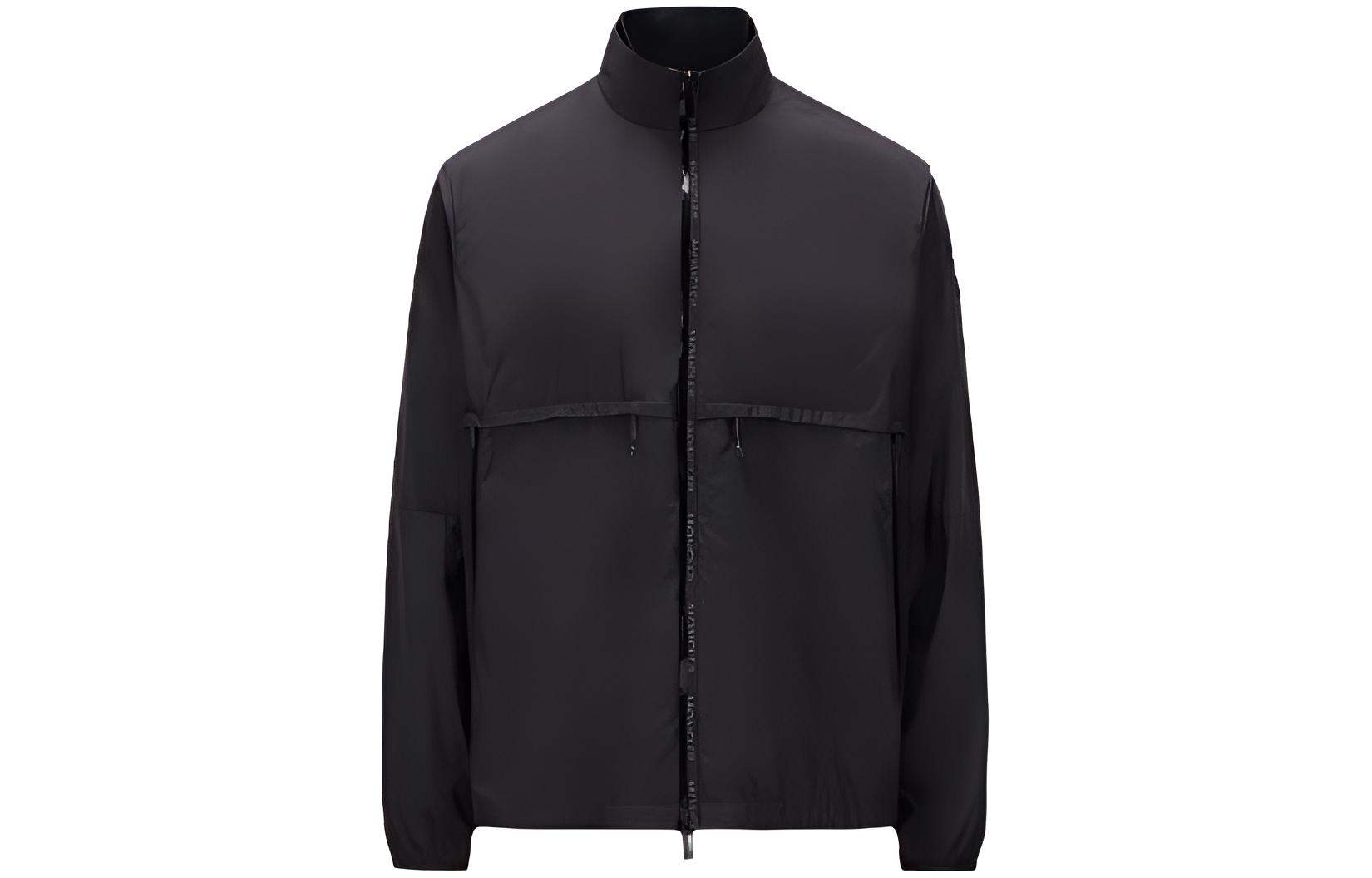 Moncler SS23  Black Solid Zip-Up Stand Collar Jacket. I10911A0010568352999