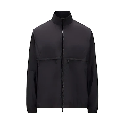 Moncler SS23 Black Solid Zip-Up Stand Collar Jacket. I10911A0010568352999