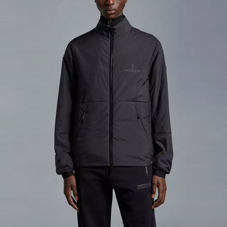 Purchase モンクレール SS23 ブラック ジッパー スタンドカラー ロングスリーブ ジャケット I10911A0002953A02999
