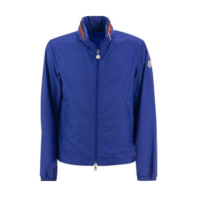 Moncler SS23 Blue Hooded Zip-Up Jacket I10911A0016154A8175N