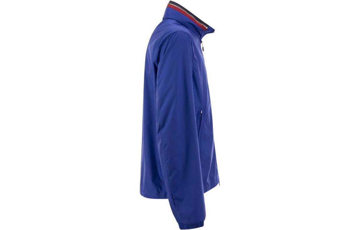 Shop Moncler SS23 Jaket Biru Hoodie Zip-Up I10911A0016154A8175N