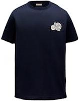Moncler SS23 Blue Logo Patch Casual Pullover Short Sleeve T-Shirt. I10918C000588390Y773 Moncler SS23 Blue Logo Patch Casual Pullover Short Sleeve T-Shirt. I10918C000588390Y773