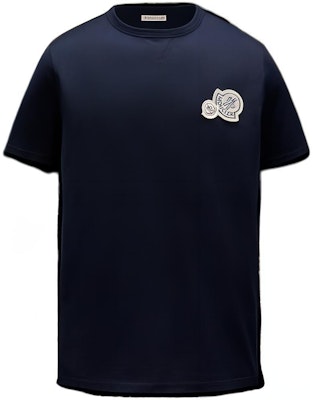 Moncler SS23 Kaos Pendek Biru dengan Logo Patch Casual. I10918C000588390Y773 Order Moncler SS23 Kaos Pendek Biru dengan Logo Patch Casual. I10918C000588390Y773