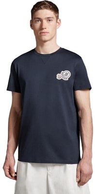 Moncler SS23 Kaos Pendek Biru dengan Logo Patch Casual. I10918C000588390Y773 Details for Moncler SS23 Kaos Pendek Biru dengan Logo Patch Casual. I10918C000588390Y773