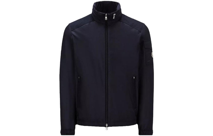 Order Moncler SS23  Blue Logo Print Hooded Jacket Long Sleeve I10911A0015868352778