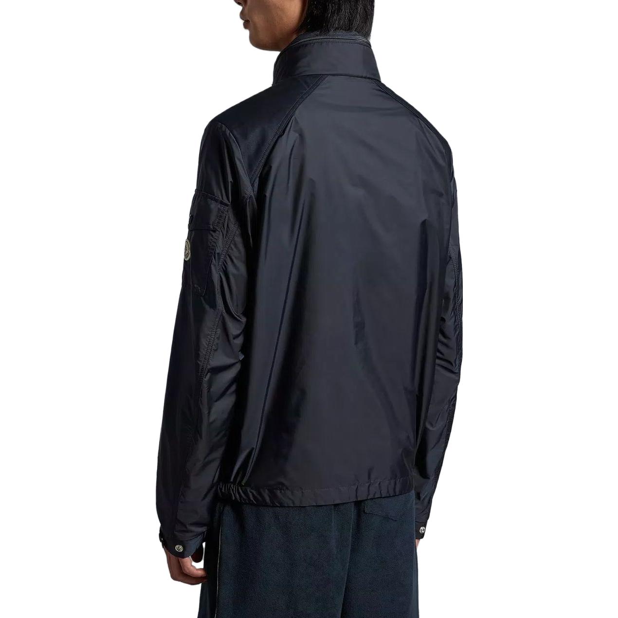 Purchase Moncler SS23  Blue Logo Print Hooded Jacket Long Sleeve I10911A0015868352778