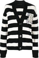 Moncler SS23 Contrast V-Neck Knit Cardigan Sweater Black. I10919B00010M2672P90 Moncler SS23 Contrast V-Neck Knit Cardigan Sweater Black. I10919B00010M2672P90