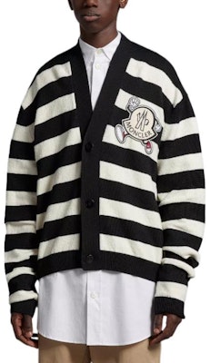 몽클레르 SS23 대비 브이넥 니트 가디건 스웨터 블랙. I10919B00010M2672P90 Purchase 몽클레르 SS23 대비 브이넥 니트 가디건 스웨터 블랙. I10919B00010M2672P90