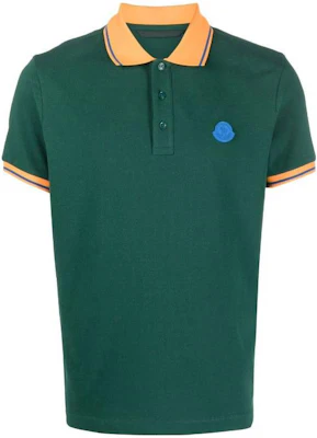 Moncler SS23 Green Polo Shirt with Contrast Trim Collar. I10918A000128445487E Buy Moncler SS23 Green Polo Shirt with Contrast Trim Collar. I10918A000128445487E