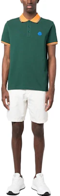 Moncler SS23 Green Polo Shirt with Contrast Trim Collar. I10918A000128445487E Lookbook Moncler SS23 Green Polo Shirt with Contrast Trim Collar. I10918A000128445487E