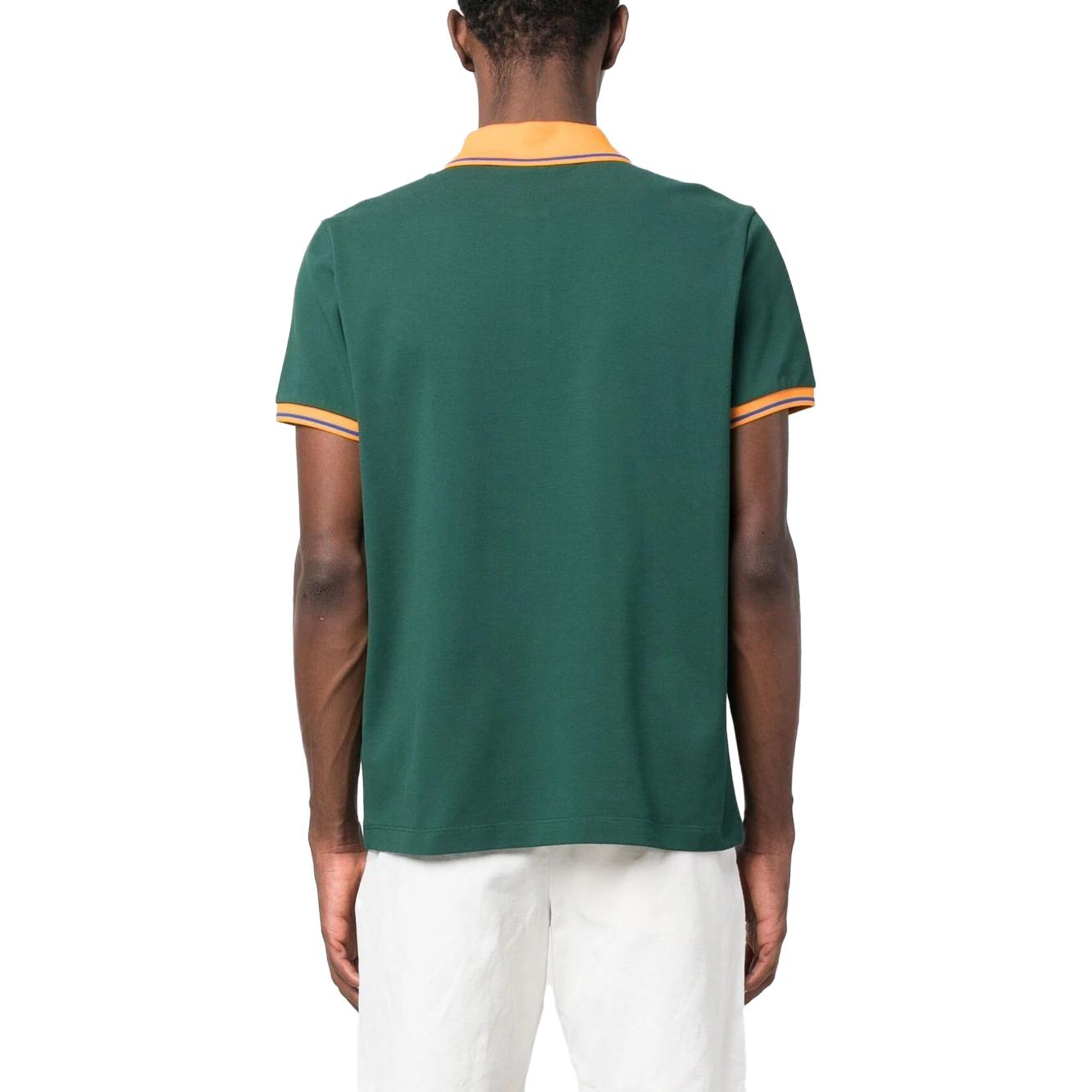 Moncler SS23  Green Polo Shirt with Contrast Trim Collar. I10918A000128445487E 圖 4