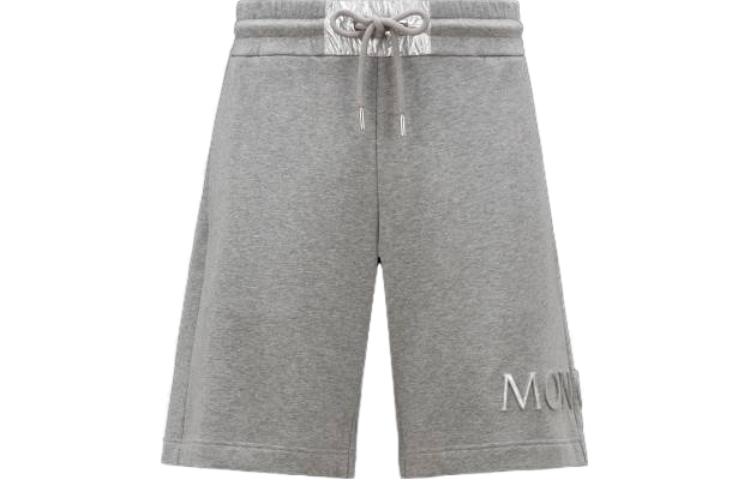 Order 몽클레르 SS23 그레이 솔리드 컬러 캐주얼 스트레이트 핏 반바지. I20918H0000189A2L986