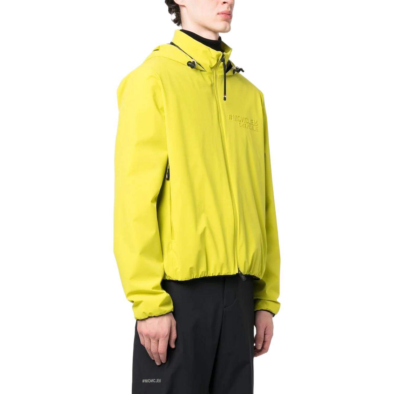Moncler SS23  Logo Hoodie Jacket with Elastic Cuffs Fluorescent Yellow. I10971A000115399D8LK 圖 5