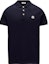 Order Moncler SS23 Baju Polo Biru Tua dengan Rekaan Patch Logo Solid. I10918A000198455677X