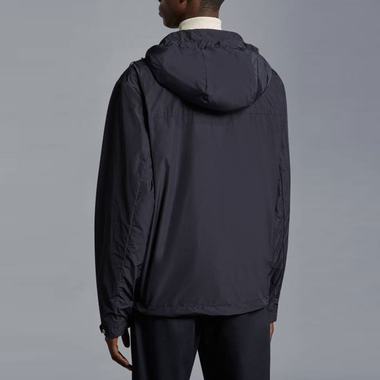 Moncler SS23  Navy Blue Solid Logo Patch Zip-Up Hoodie Jacket. I10911A00132549MF742 圖 5