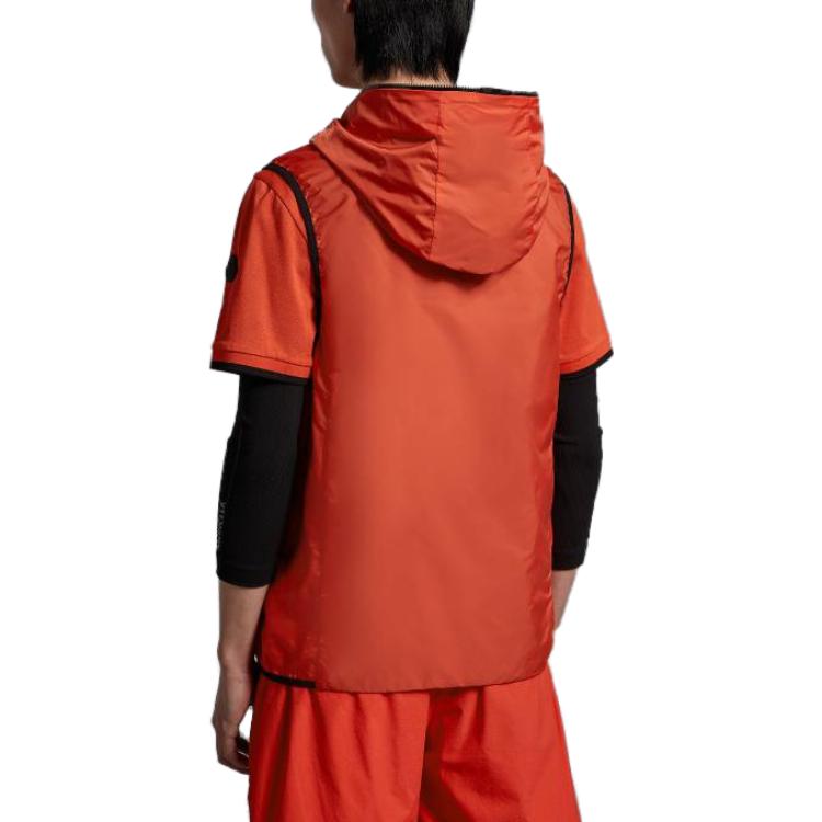 Purchase モンクレール SS23 オレンジ ロゴパッチ フーデッドベスト. I10911A001076835245I