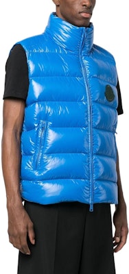 Moncler SS23 Parke Down Vest Solid Color Logo Blue I10911A00046M2648P69 Purchase Moncler SS23 Parke Down Vest Solid Color Logo Blue I10911A00046M2648P69