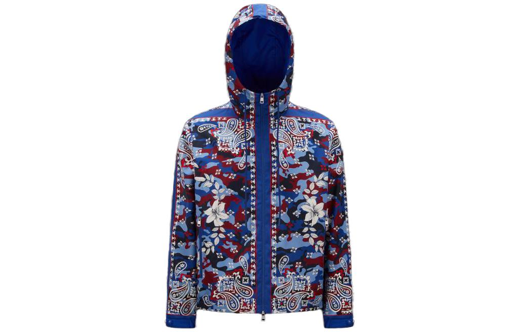 Moncler SS23  Patterned Floral Print Hooded Jacket I10911A00162596U0S77