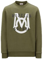 Moncler SS23 Pullover Sweatshirt Solid Letter Print Dark Green I10918G00035899WC875 Moncler SS23 Pullover Sweatshirt Solid Letter Print Dark Green I10918G00035899WC875