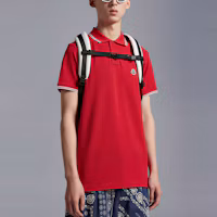 Purchase Moncler SS23 紅色條紋滾邊標誌貼布Polo衫. I10918A0000684556455