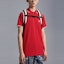 Purchase Camiseta Polo Roja Moncler SS23 con Ribete a Rayas y Parche del Logo. I10918A0000684556455