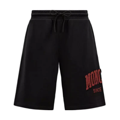 Moncler SS23 Solid Color Drawstring Casual Shorts Black. I10918H00023M2642999